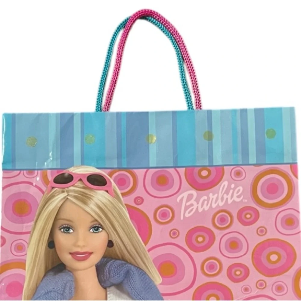 Collectible 2002 Barbie Pink Reusable Party Gift Bag Expressions by Hallmark